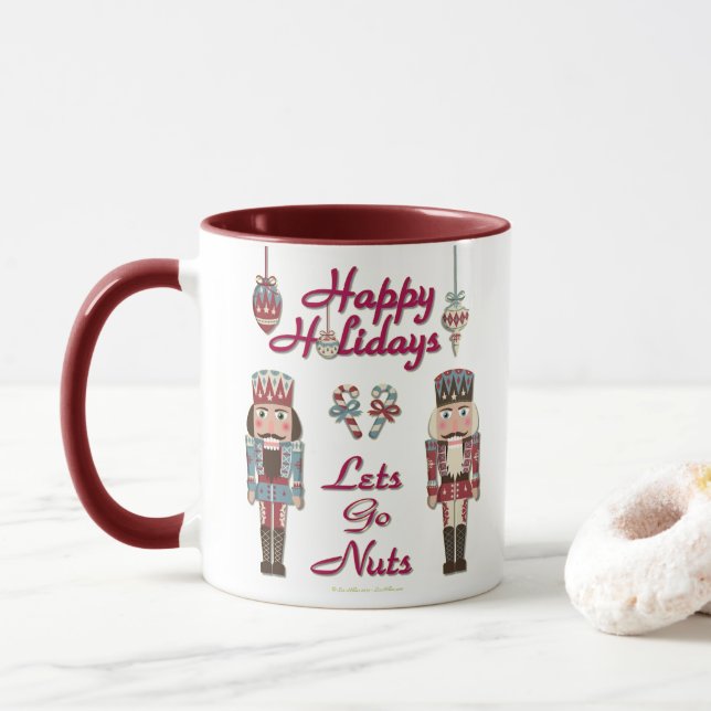 Holiday Nutcracker Lets Go Nuts Mug (With Donut)