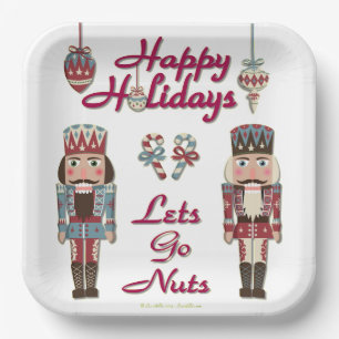 Holiday Nutcracker Lets Go Nuts Paper Plate