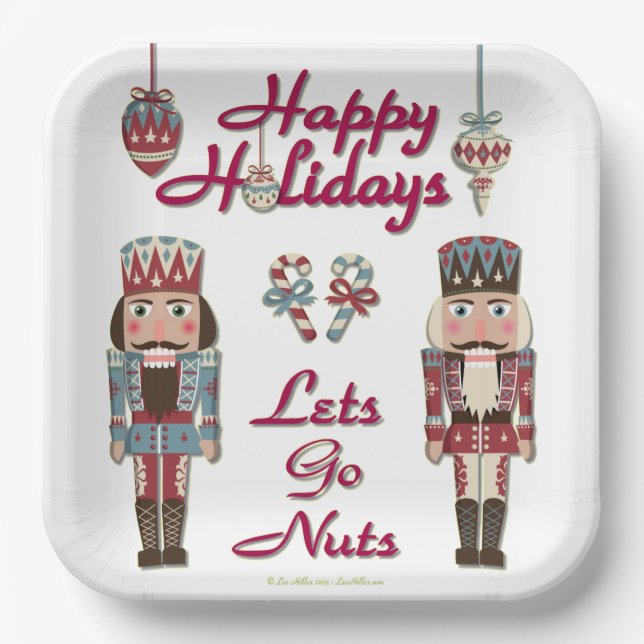 Holiday Nutcracker Lets Go Nuts Paper Plate (Front)