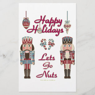 Holiday Nutcracker Lets Go Nuts Stationery