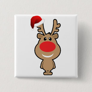 Holiday of funny Christmas santa 15 Cm Square Badge