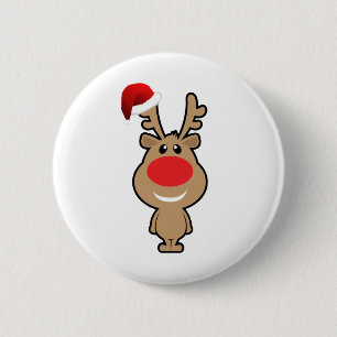 Holiday of funny Christmas santa 6 Cm Round Badge