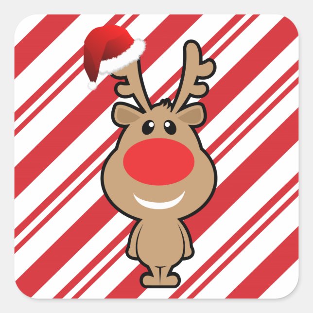 Holiday of funny Christmas santa Square Sticker (Front)