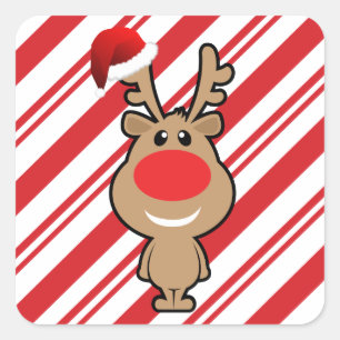 Holiday of funny Christmas santa Square Sticker