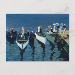Holiday on the Hudson   George Luks Postcard