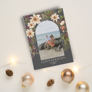 Holiday One Photo Arch Watercolor Botanical Floral