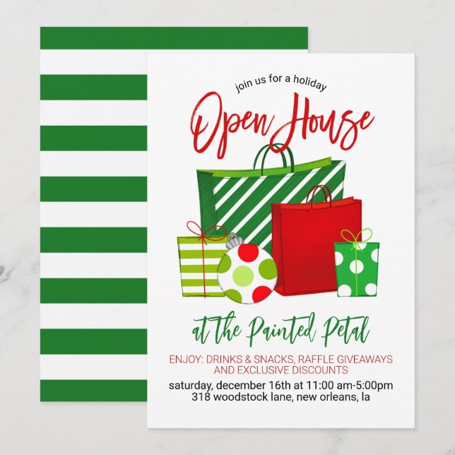 Holiday Open House Event Invitation (Front/Back)