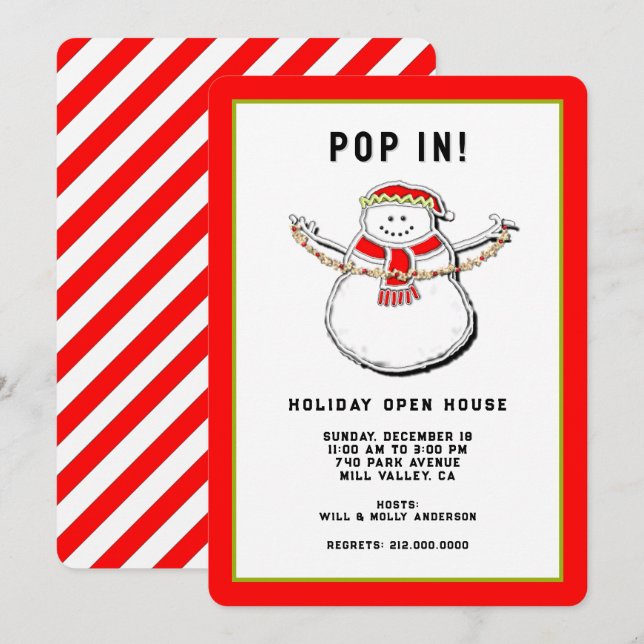 Holiday Open House Invitation (Front/Back)
