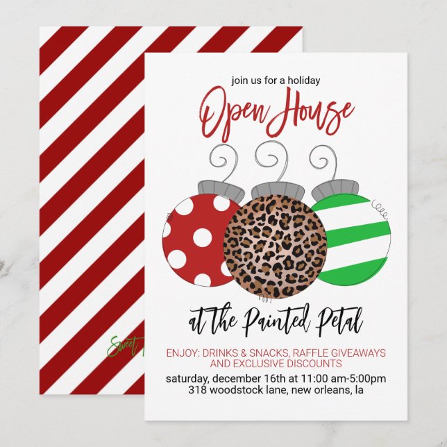 Holiday Open House Invitation (Front/Back)