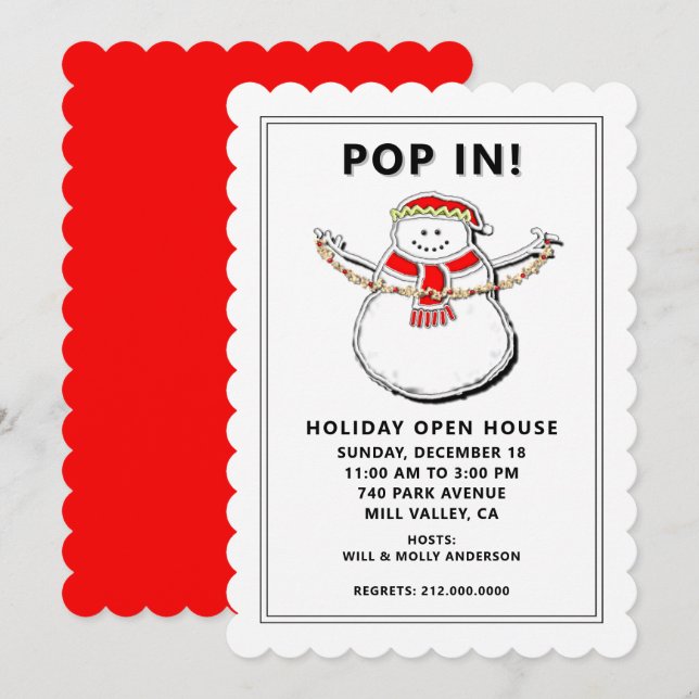 Holiday Open House Invitation (Front/Back)