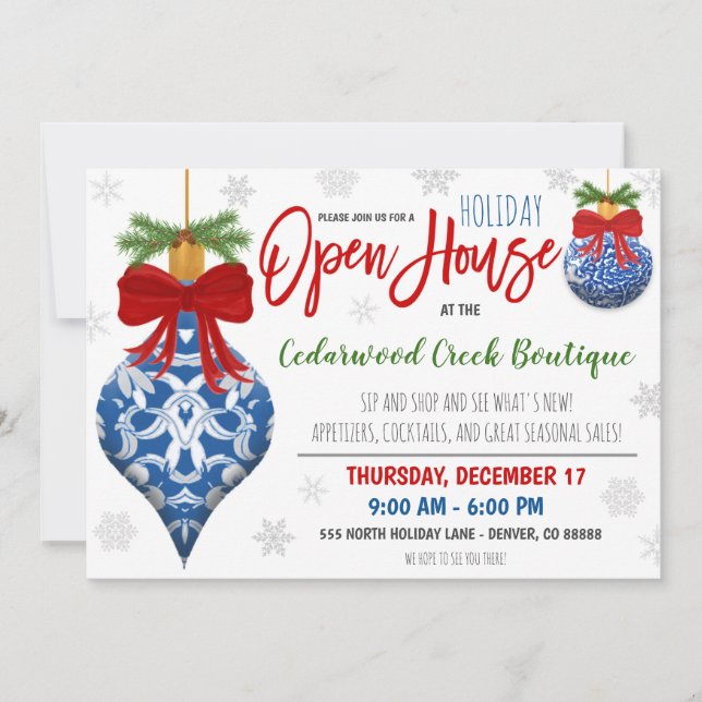 Holiday Open House Invitation (Front)