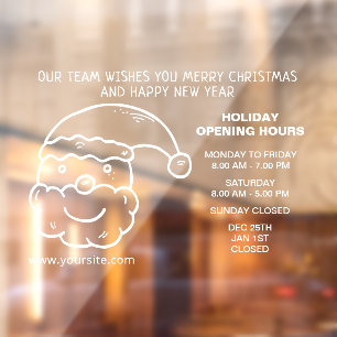 Holiday Opening Hours Sign