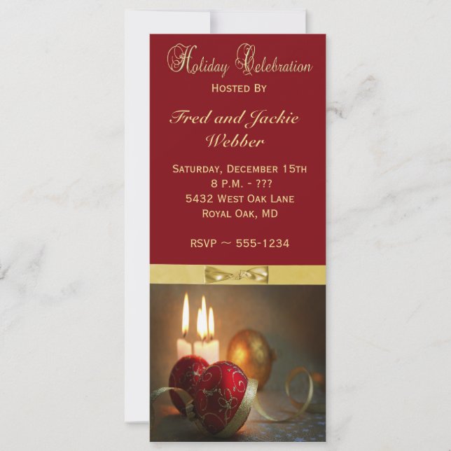 Holiday or Christmas Party Invitations (Front)