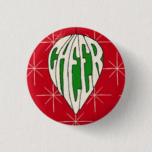 Holiday Ornament Cheer 3 Cm Round Badge