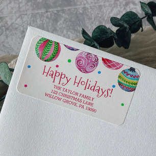 Holiday Ornament Christmas Label