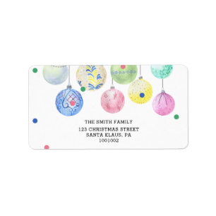 Holiday Ornament Christmas Label