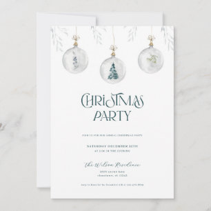 Holiday Ornament Christmas Party Invitation 