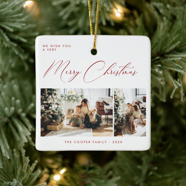 Holiday Ornament| Modern Christmas Ceramic Ornament (Tree)