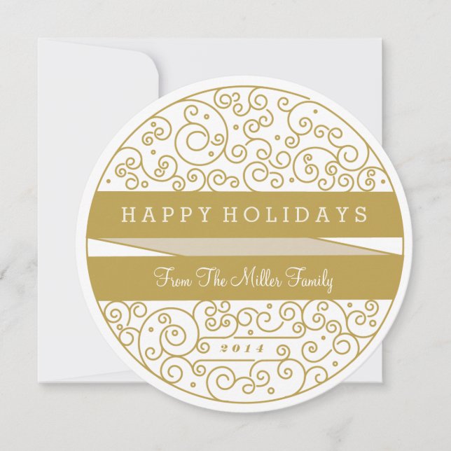 Holiday Ornament Photo Card (Front)