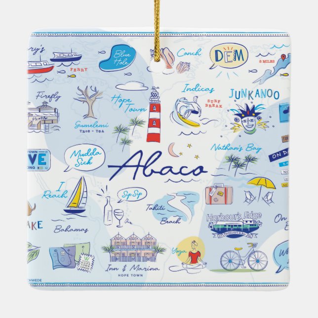 Holiday Ornament- The ABC'S of Hope Town Ceramic Ornament (Back)