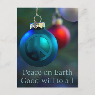 Holiday Ornament with Peace Sign