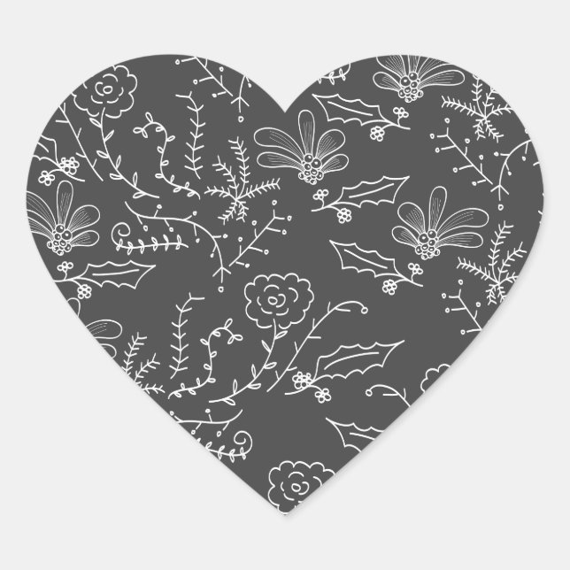 holiday ornaments heart sticker (Front)