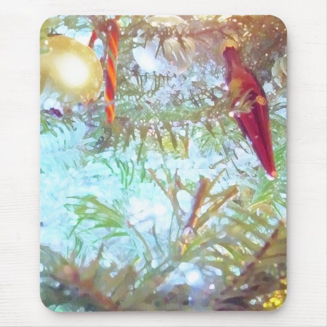 Holiday Ornaments in the Light Mouse Mat (Front)