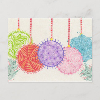 Holiday Ornaments Postcard