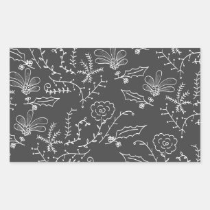 holiday ornaments rectangular sticker