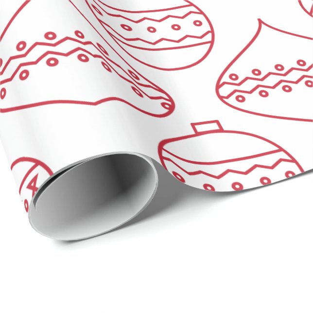 Holiday Ornaments Wrapping Paper (Roll Corner)