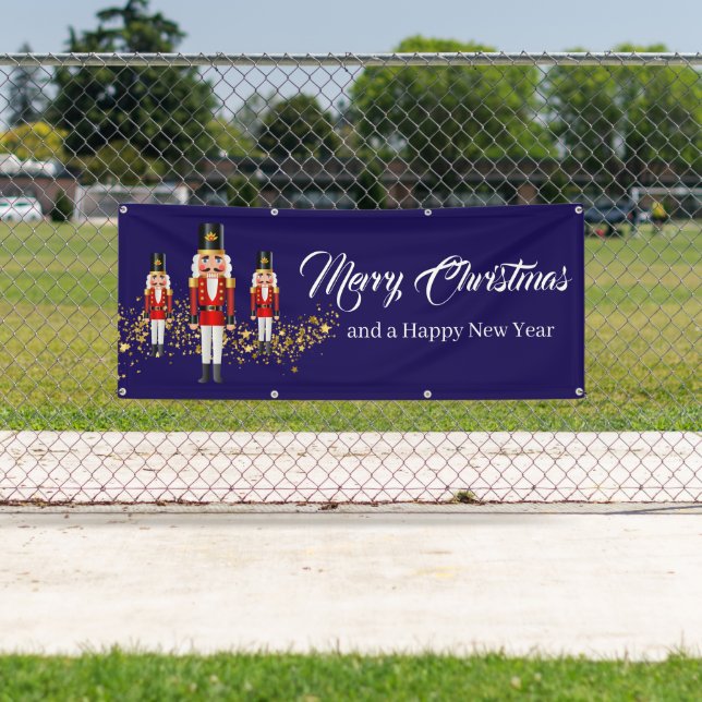 Holiday Outdoor Banner Nutcracker (Insitu)