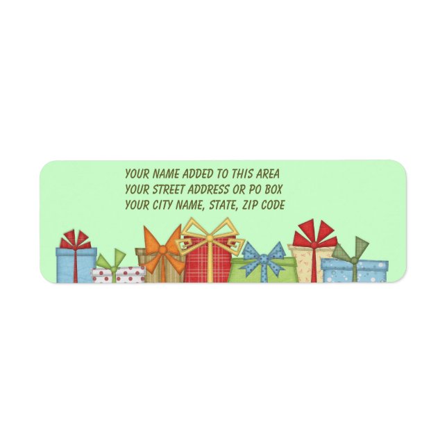 Holiday Packages Customisable Return Address Label (Front)