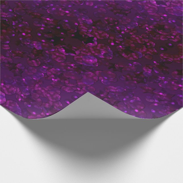 Holiday packaging, glitter, glow, confetti, sequin wrapping paper (Corner)