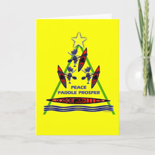 Holiday Paddle Kayak Canoe Design Card