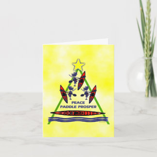 Holiday Paddle Kayak Canoe Design Card
