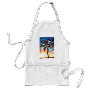 Holiday Palm Tree Lights at Sunset Standard Apron