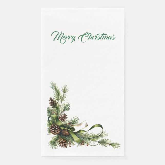 Holiday Paper Guest Towel Napkin (Front)