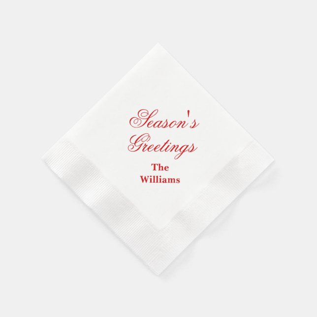 Holiday Paper Napkins (Corner)