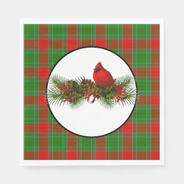 Holiday Paper Napkins-Cardinal Napkin (Front)