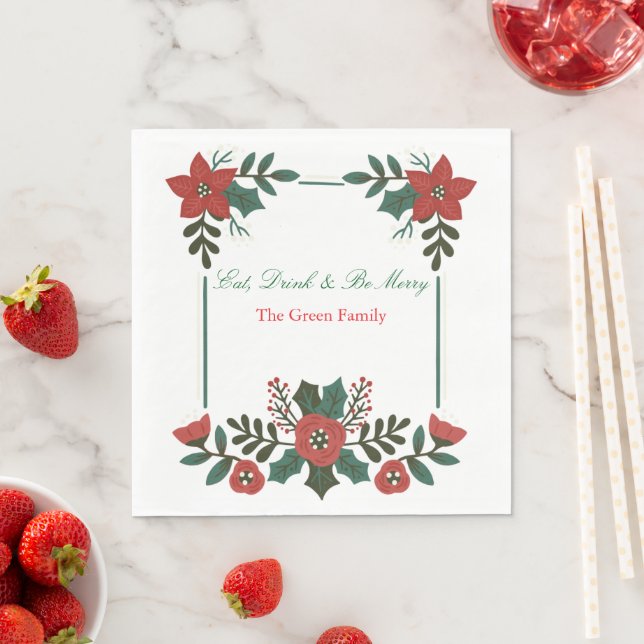 Holiday Paper Napkins – Festive Table Essentials (Insitu)