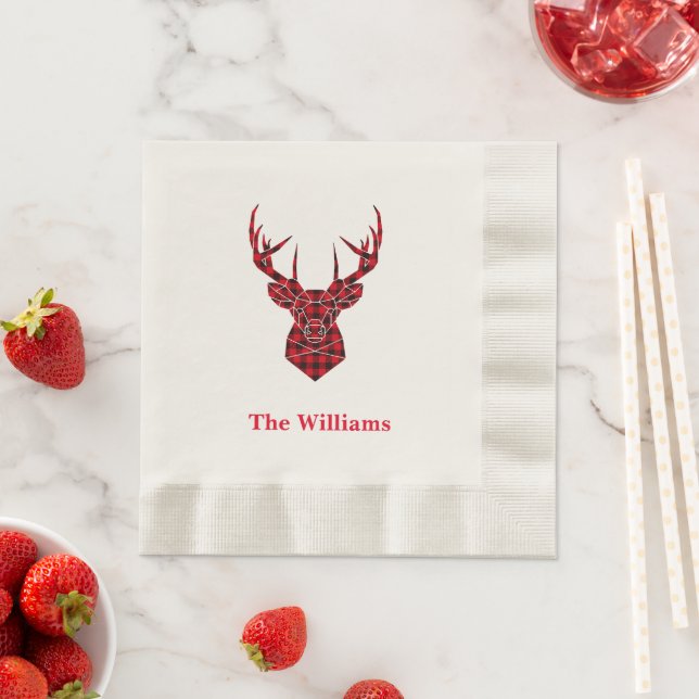 Holiday Paper Napkins-Stag Napkins (Insitu)