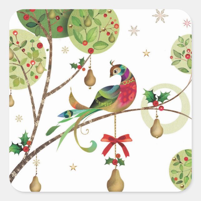 Holiday Partridge Stickers (Front)