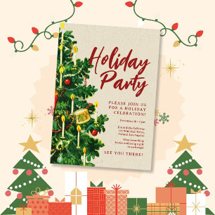 Holiday Party Christmas Tree Invitation