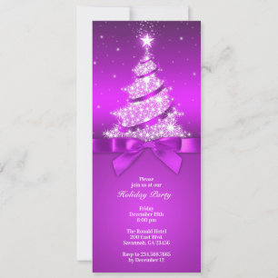 Holiday Party Elegant Purple Invitation