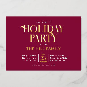 Holiday Party Elegant Red