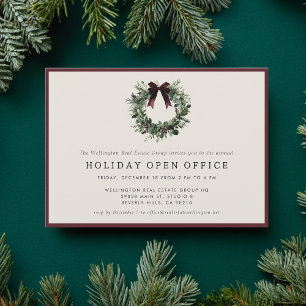 Holiday Party Festive Corporate Business Christmas Invitation