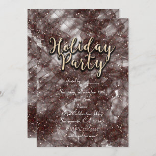 Holiday Party Glittery Glam Invitations