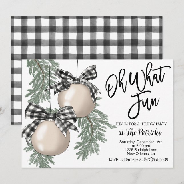 Holiday Party  Invitation (Front/Back)