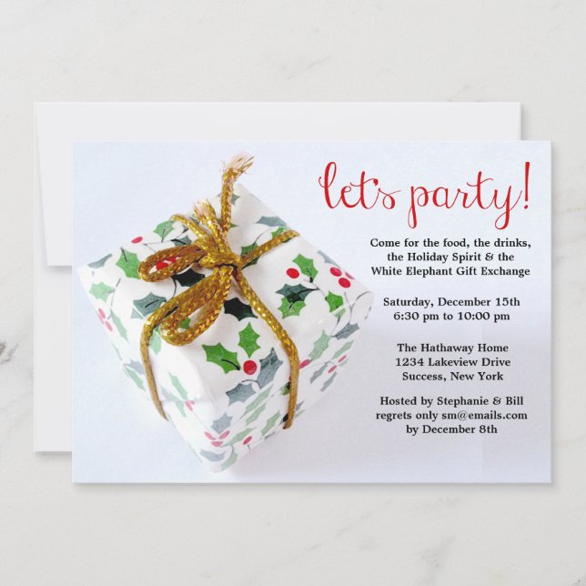 Holiday Party Invitation (Front)