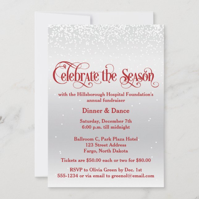 Holiday Party Invitation | Celebrate the Season (Front)